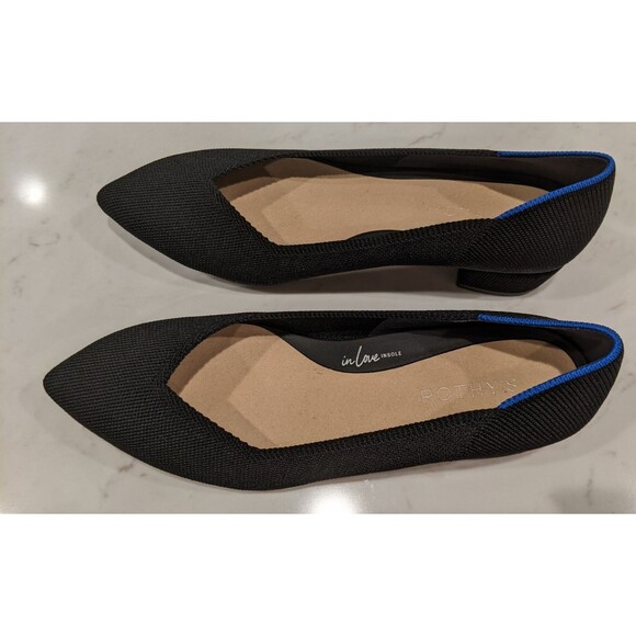 NEW~Women's Rothy's Black Block Heel "The High Point" Pointed Toe Shoes 7.5 - Picture 13 of 14